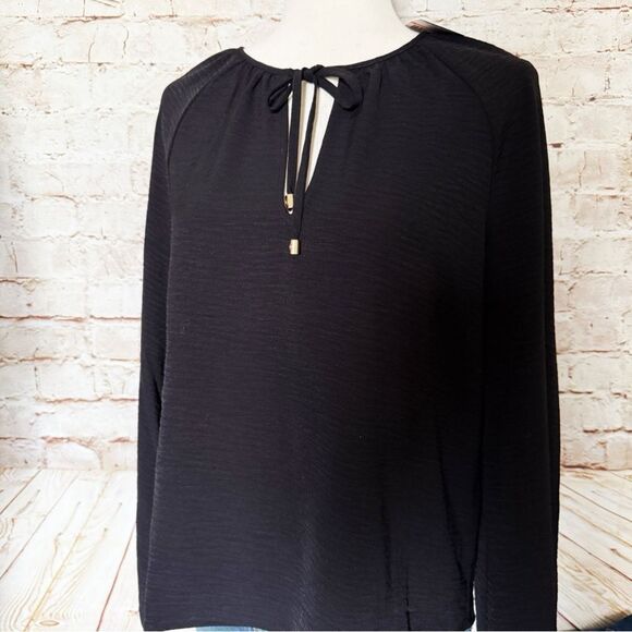 Michael Kors crinkle blouse top flare sleeve - Picture 1 of 10